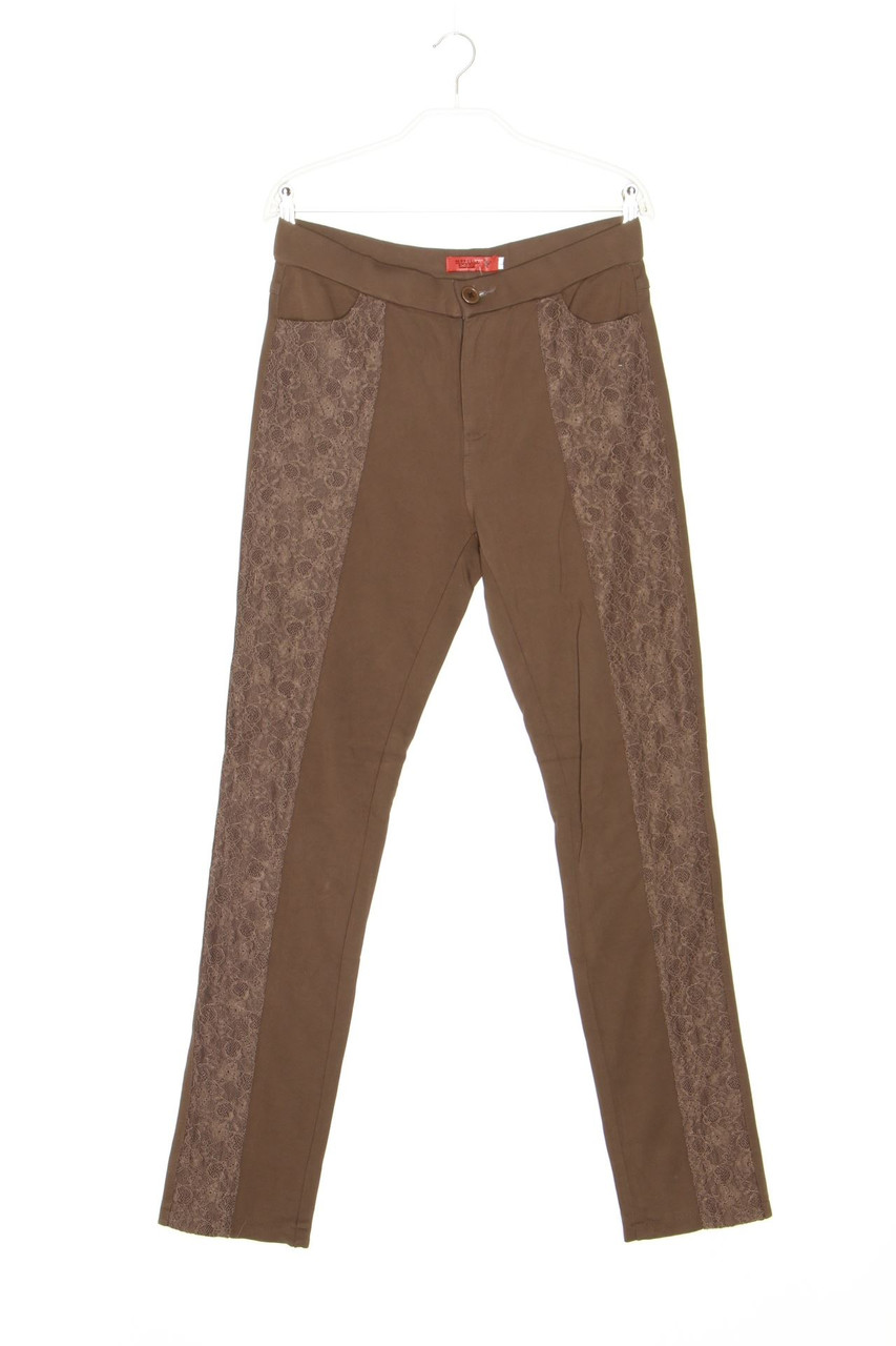 FARFALLA ROSSO - Leggings mit Spitzen-Einsatz - L