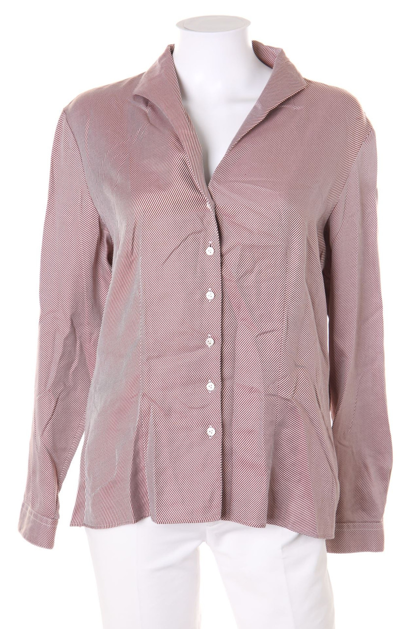 Ohne Label - Hemd-Bluse mit Streifen - D 44