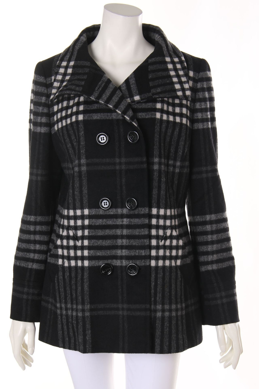 FUCHS SCHMITT - Jacke aus Woll-Mix mit Karo-Muster - D 40