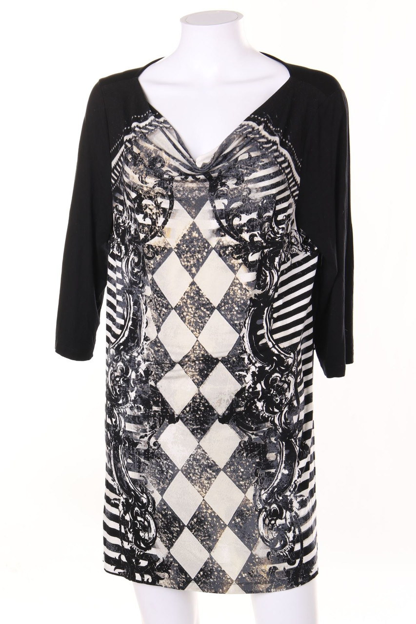 olsen - Kleid mit Muster mit 7/8-Ärmel - D 42