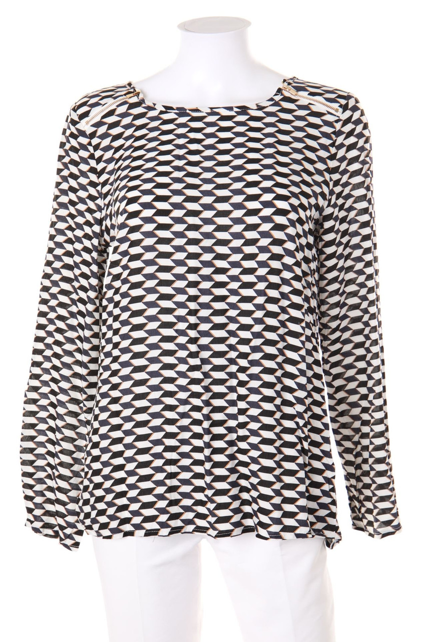 Chicorée - Bluse mit geometrischem Muster aus Viskose - M