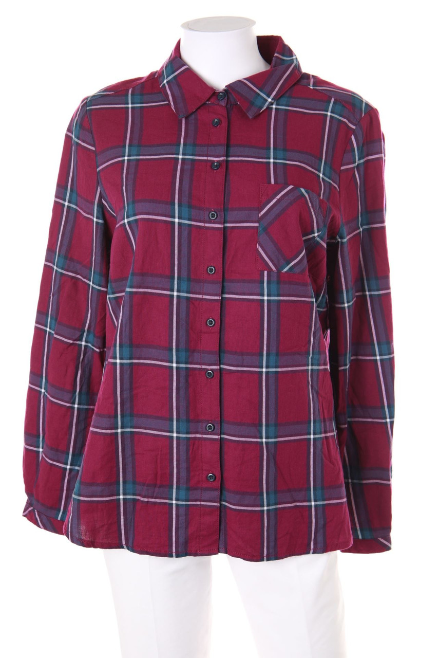 Laura Torelli COLLECTION - Bluse mit Karo-Muster - D 42