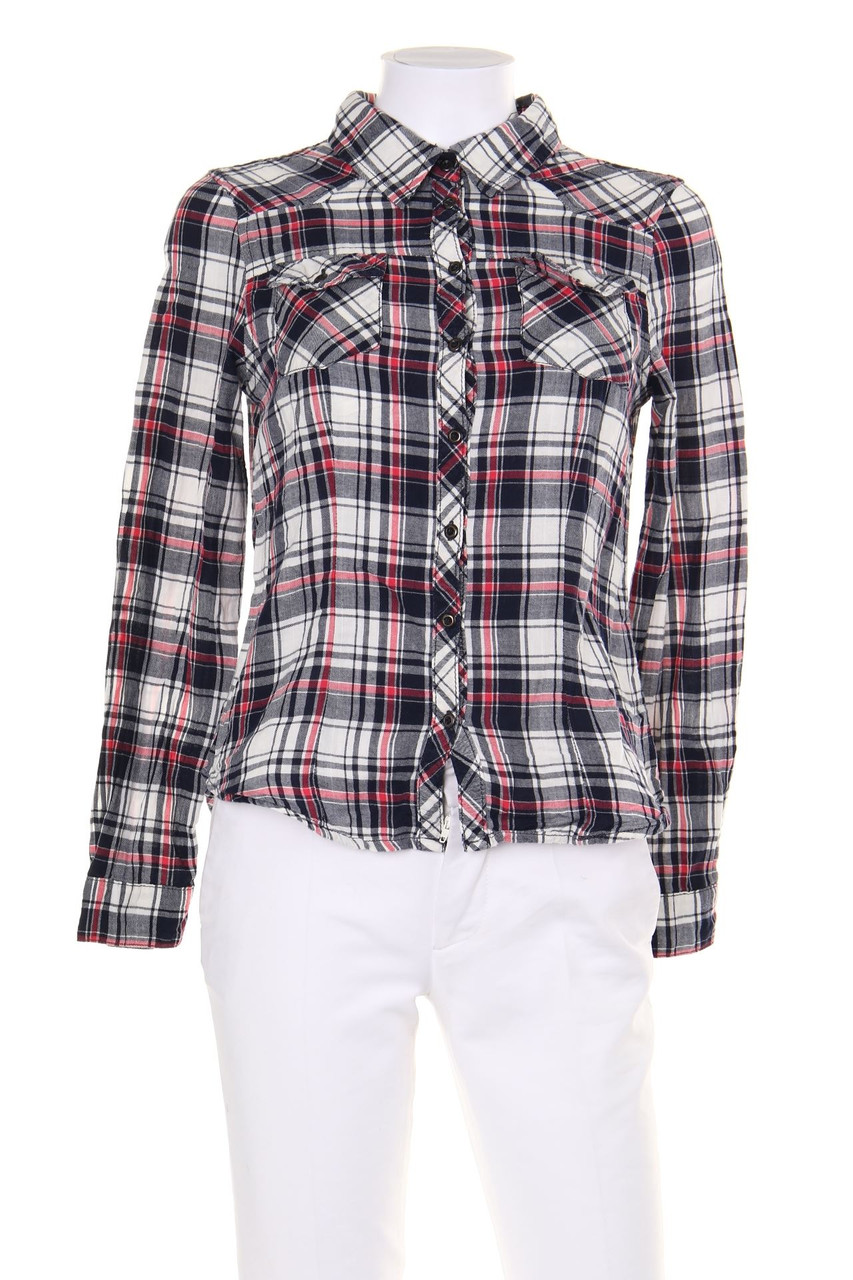 H&M - Hemd-Bluse mit Karo-Muster - D 34