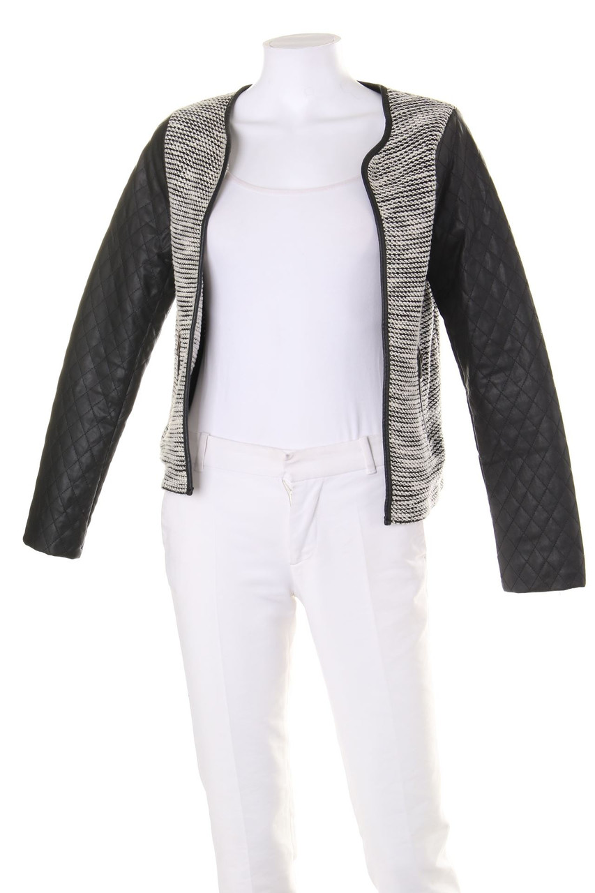 Pimkie - Jacke mit Kunstleder-Details - S