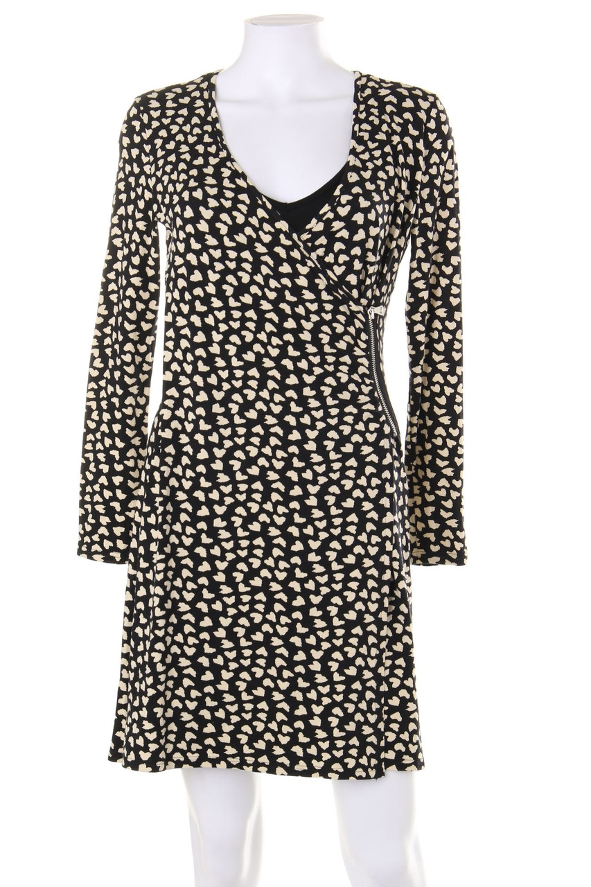 CLASS INTERNATIONAL - Kleid in Wickel-Optik mit Leo-Print - D 36