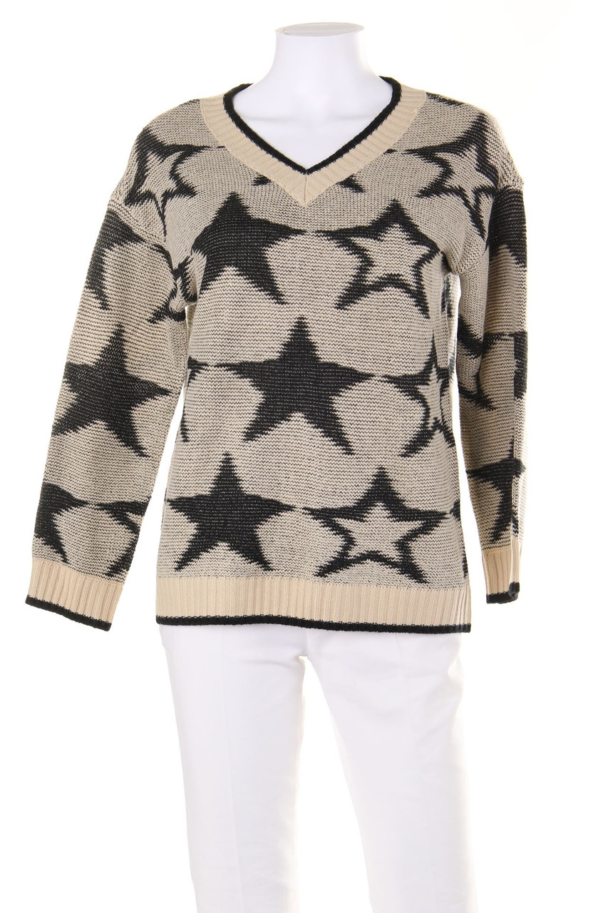 RAINBOW - Oversize-Strick-Pullover mit Intarsien - D 32-34