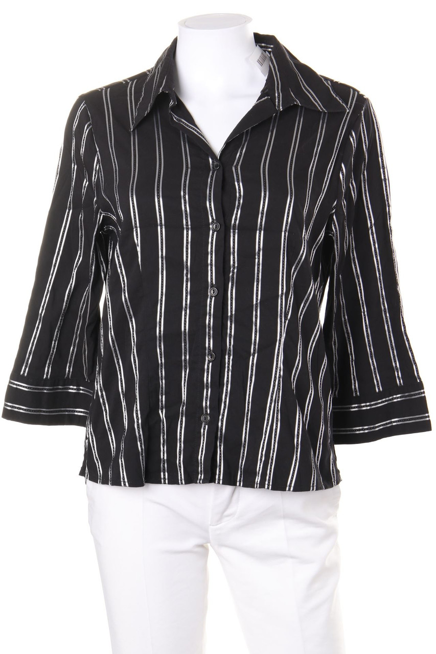 MARIA REICH DESIGN - Hemd-Bluse mit 7/8-Ärmel mit Streifen - D 40