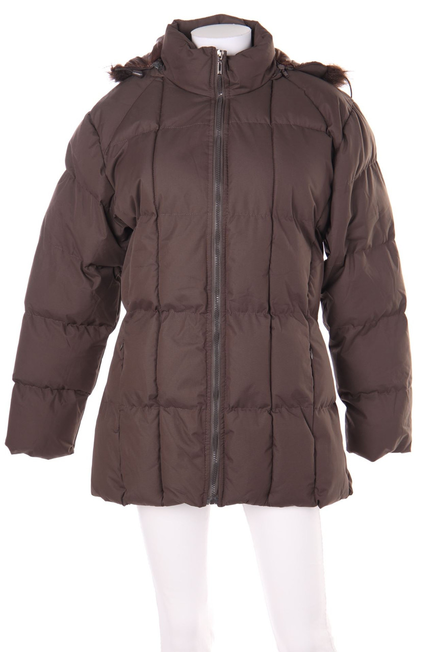 BLEIFREI - wattierte Jacke mit Faux Fur-Kragen - L