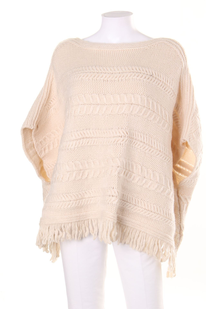 MANGO - Poncho mit Zopf-Muster - ONE SIZE