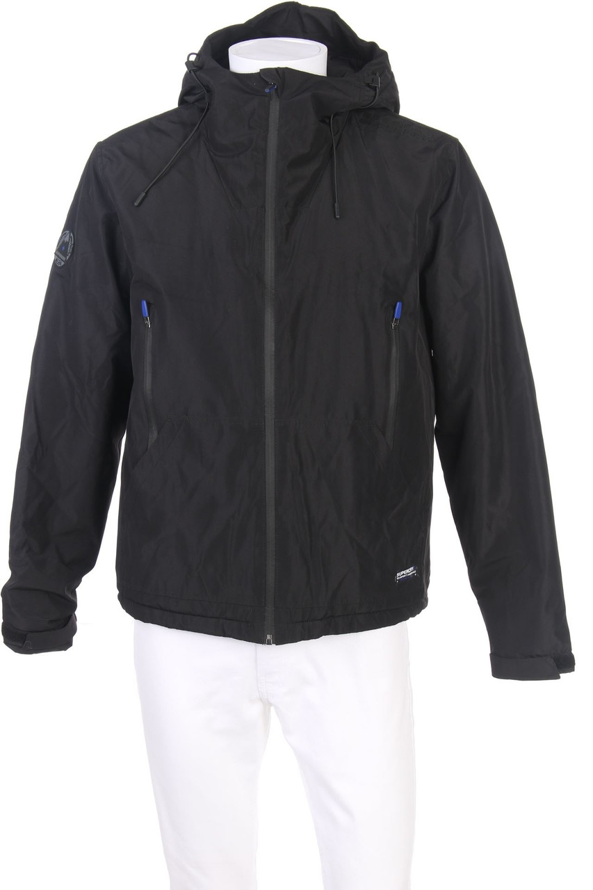 Superdry - wattierte Jacke mit Logo-Patch - L