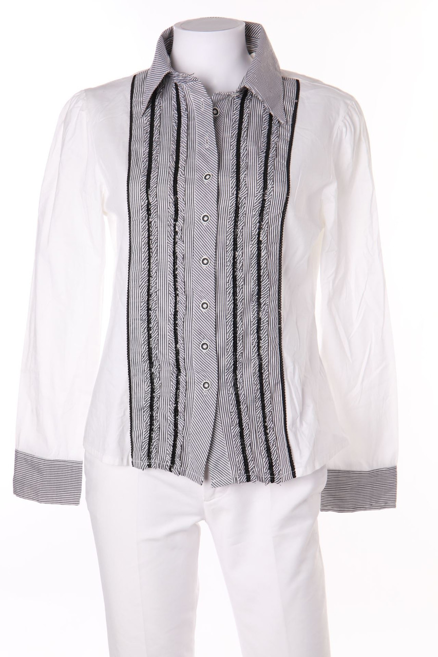 Ohne Label - Bluse mit Streifen - L