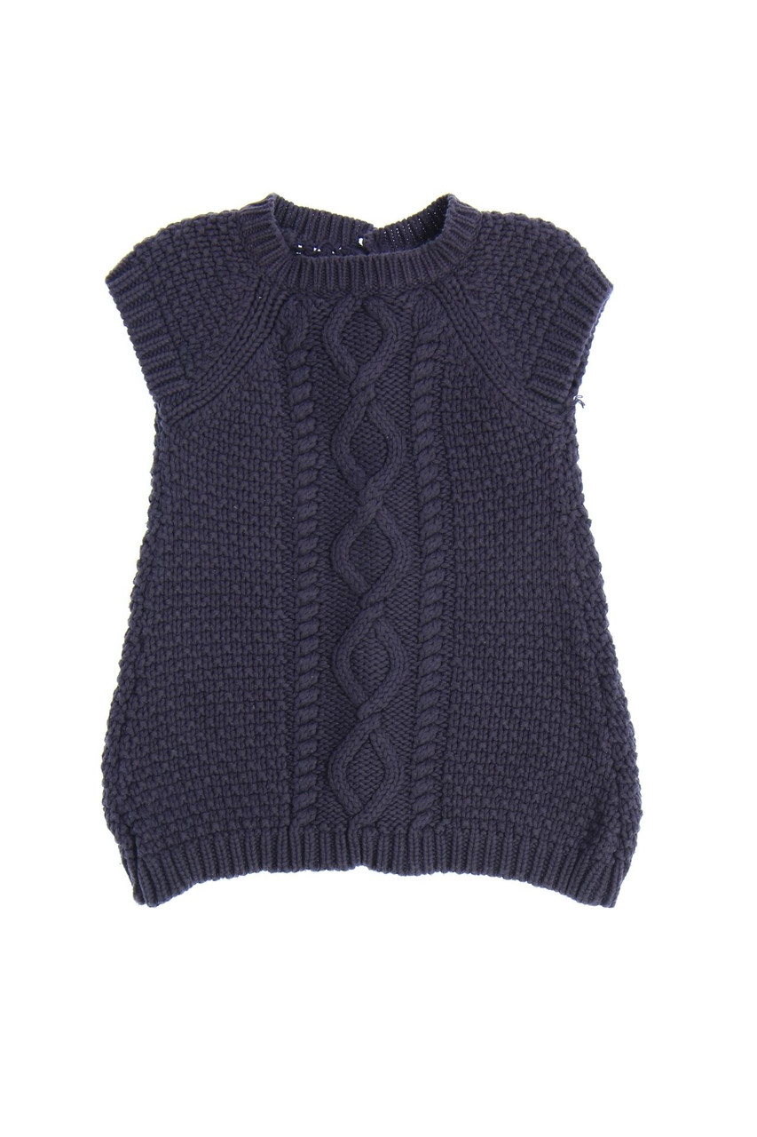 Kitchoun - Baumwoll-Strick-Kleid mit Zopf-Muster - 62