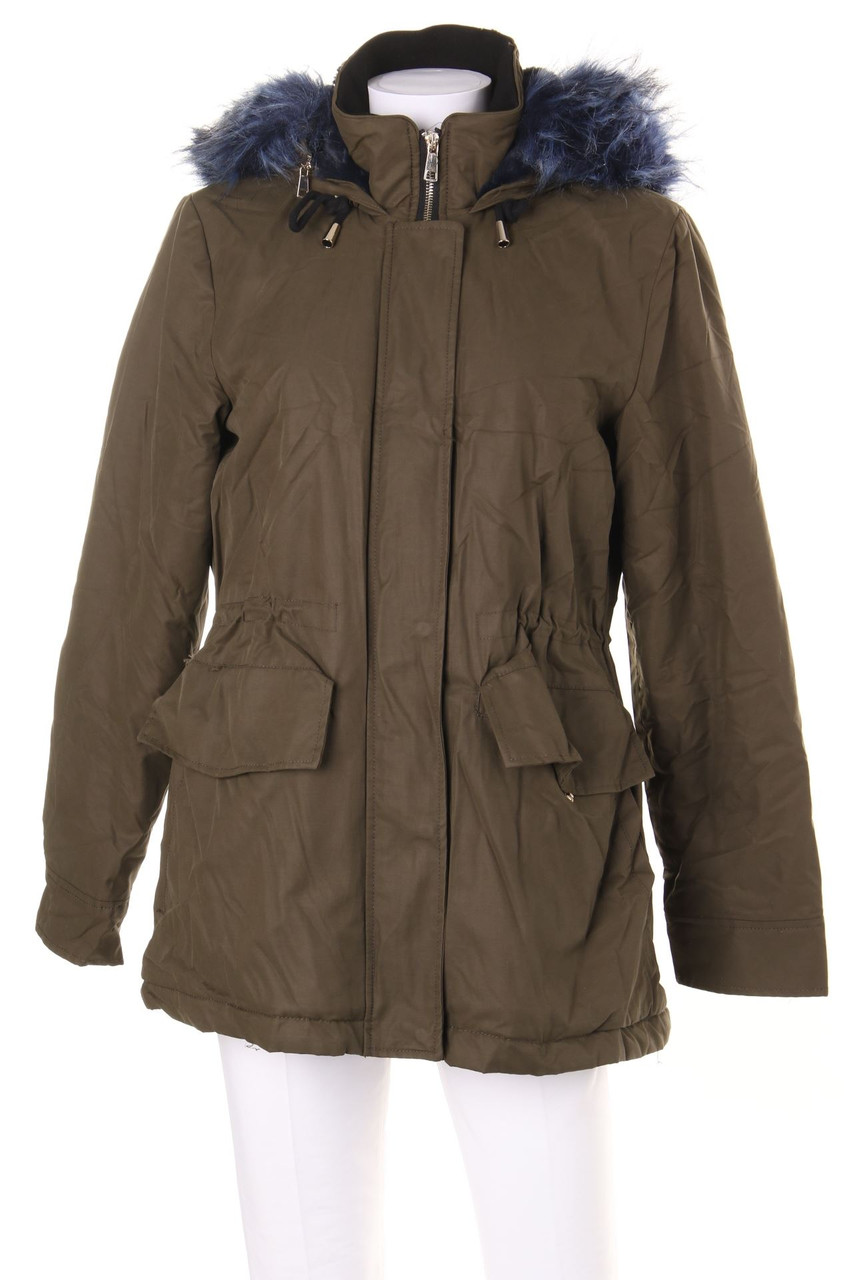 ZARA WOMAN - Parka mit Faux Fur-Kragen - M