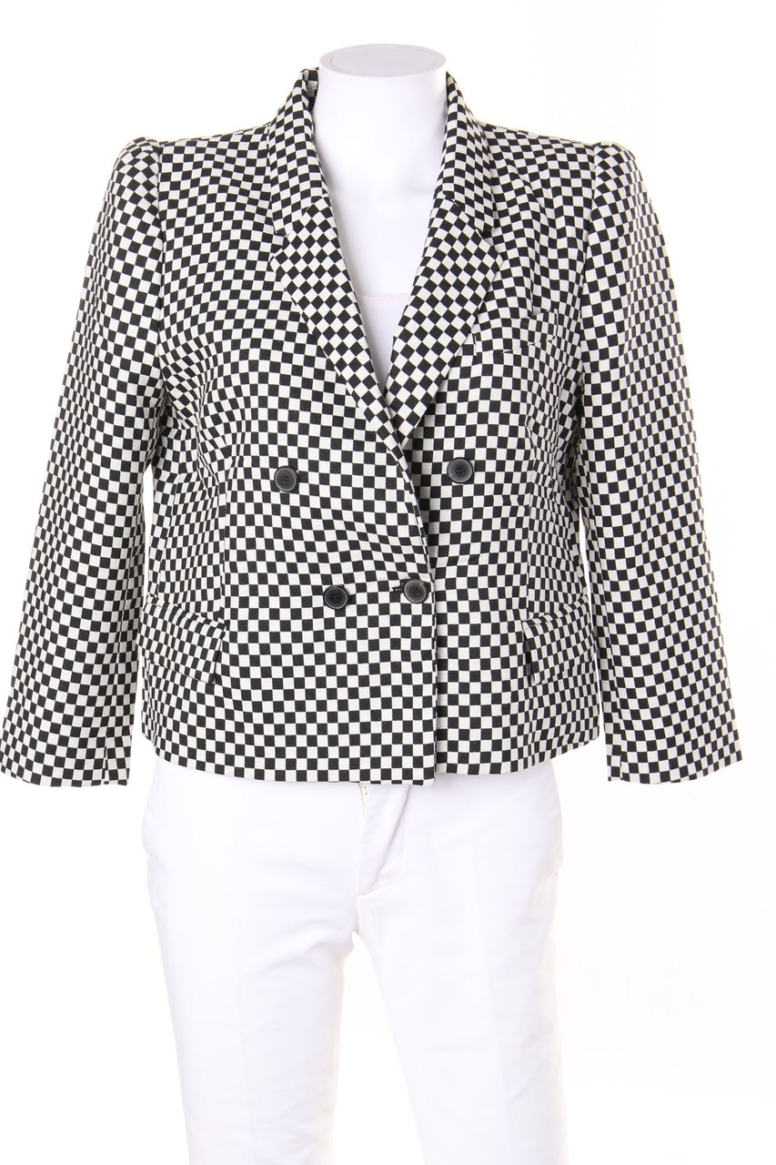 ZARA WOMAN - Zweireiher-Blazer mit Karo-Muster - L