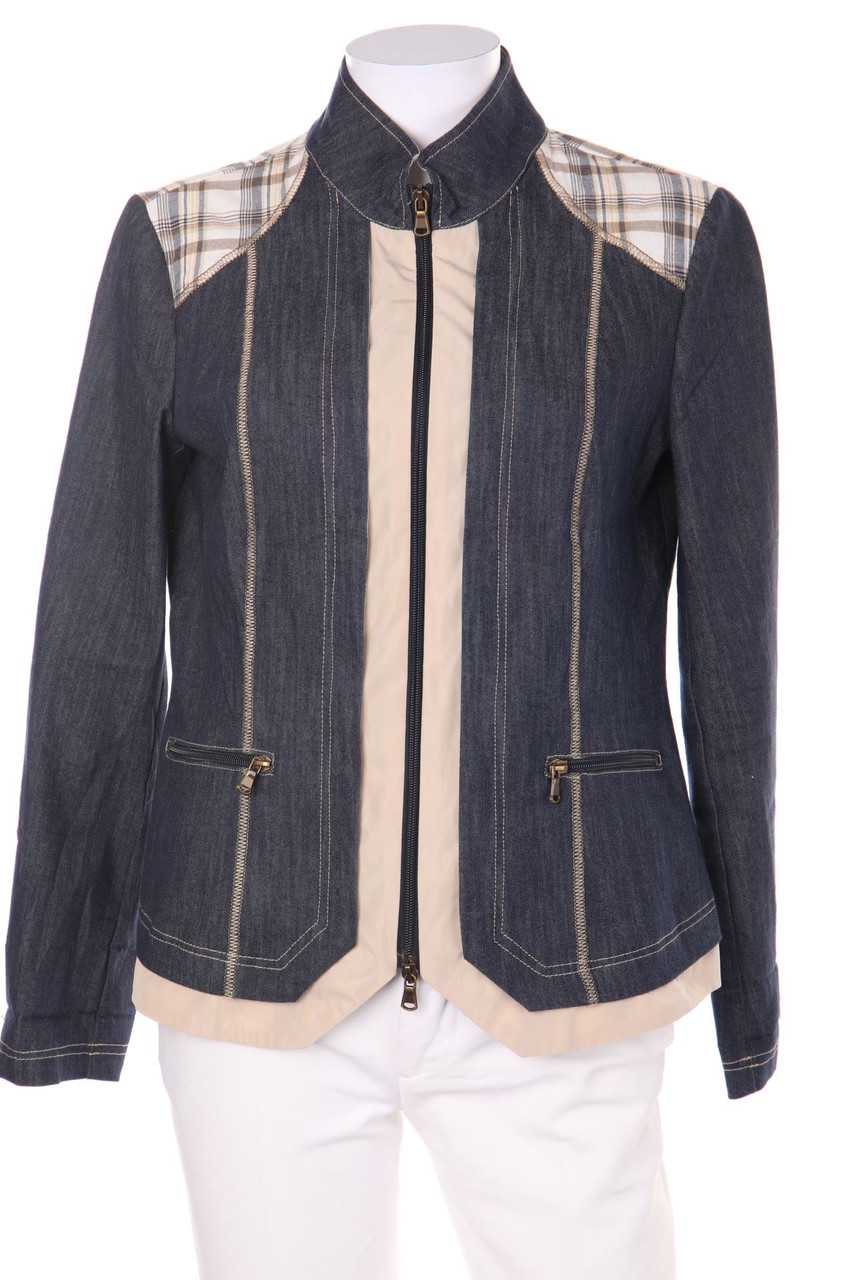 LISA CAMPIONE - Jacke im Layer Look mit Karo-Muster - D 38