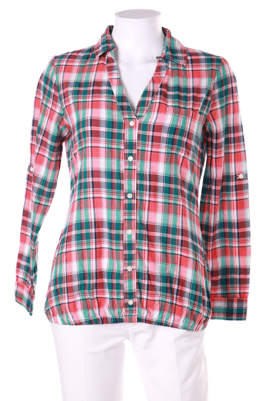 manguun - Bluse mit Karo-Muster - D 38