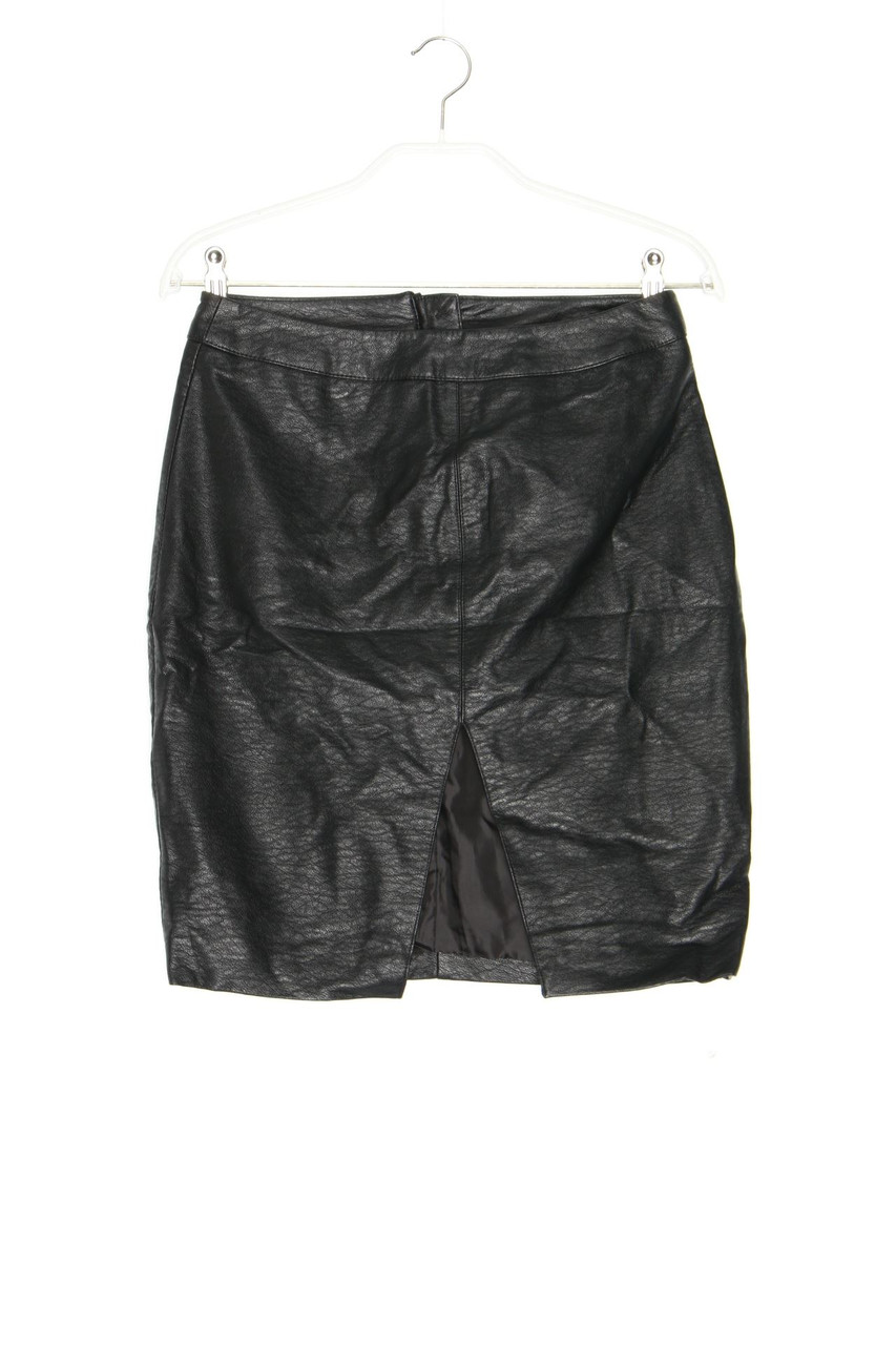 H&M DIVIDED - Faux Leather-Mini-Rock mit Schlitz - D 36