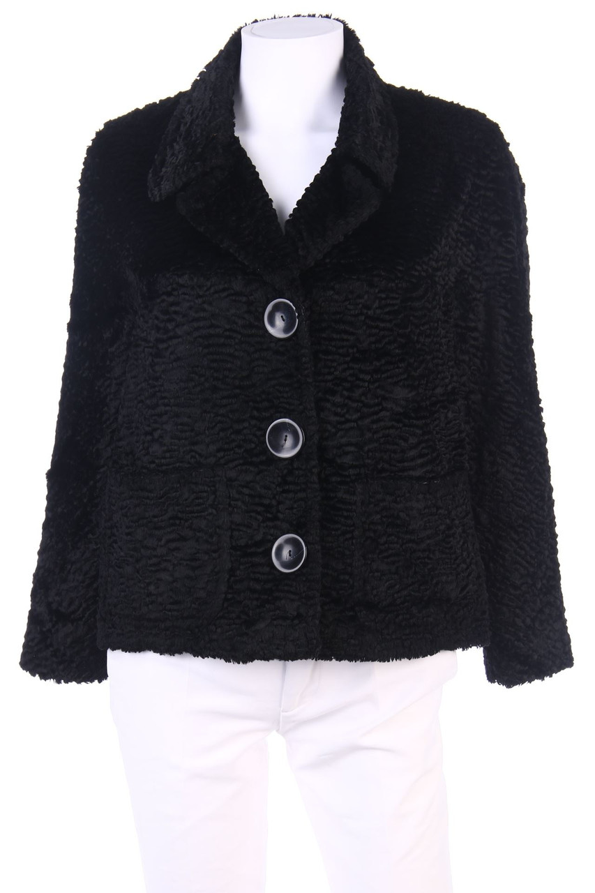 GERARD DAREL - Fake Fur-Jacke mit aufgesetzten Taschen - D 38