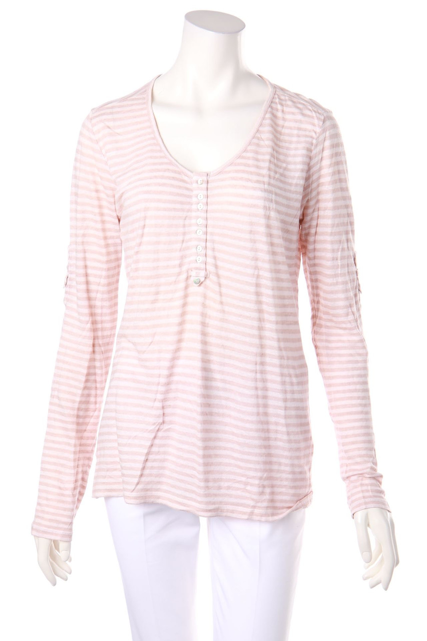 IKKS - Longsleeve-Shirt aus Leinen mit Streifen - D 40