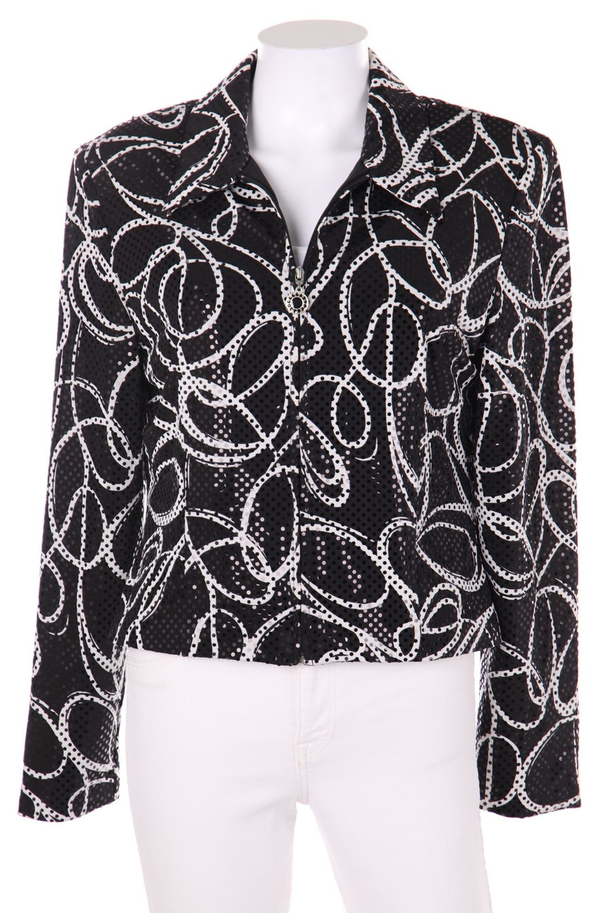 Joseph Ribkoff - Glitzer-Blazer mit Print - L