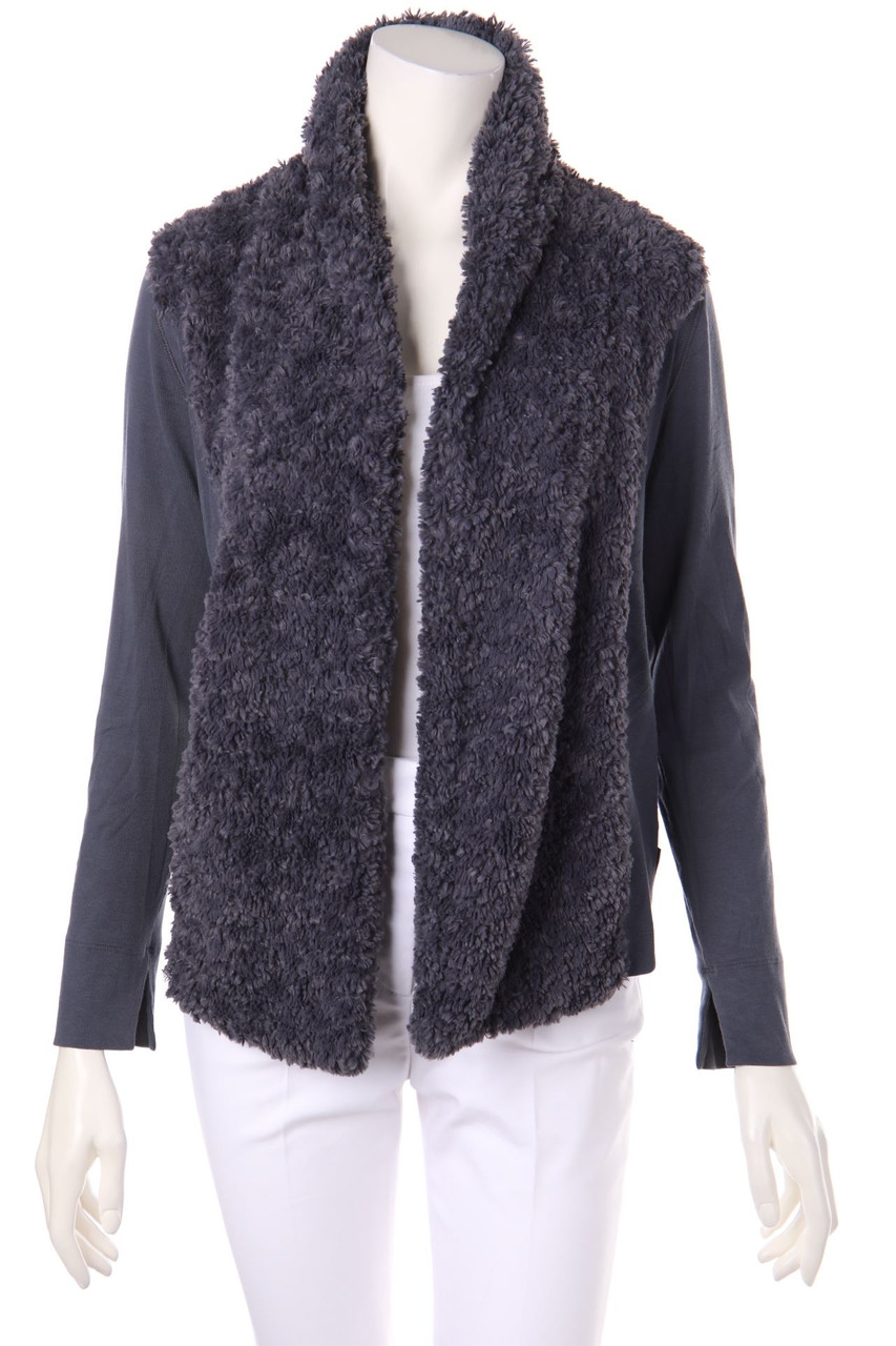 MARC CAIN SPORTS - Cardigan mit Fake Fur-Besatz - M