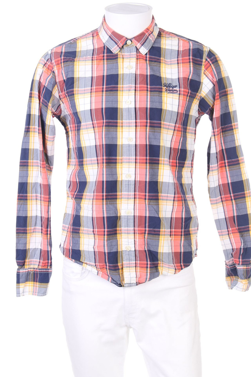 Hilfiger Denim - Kurzarm-Hemd mit Karo-Muster mit Karo-Muster - M