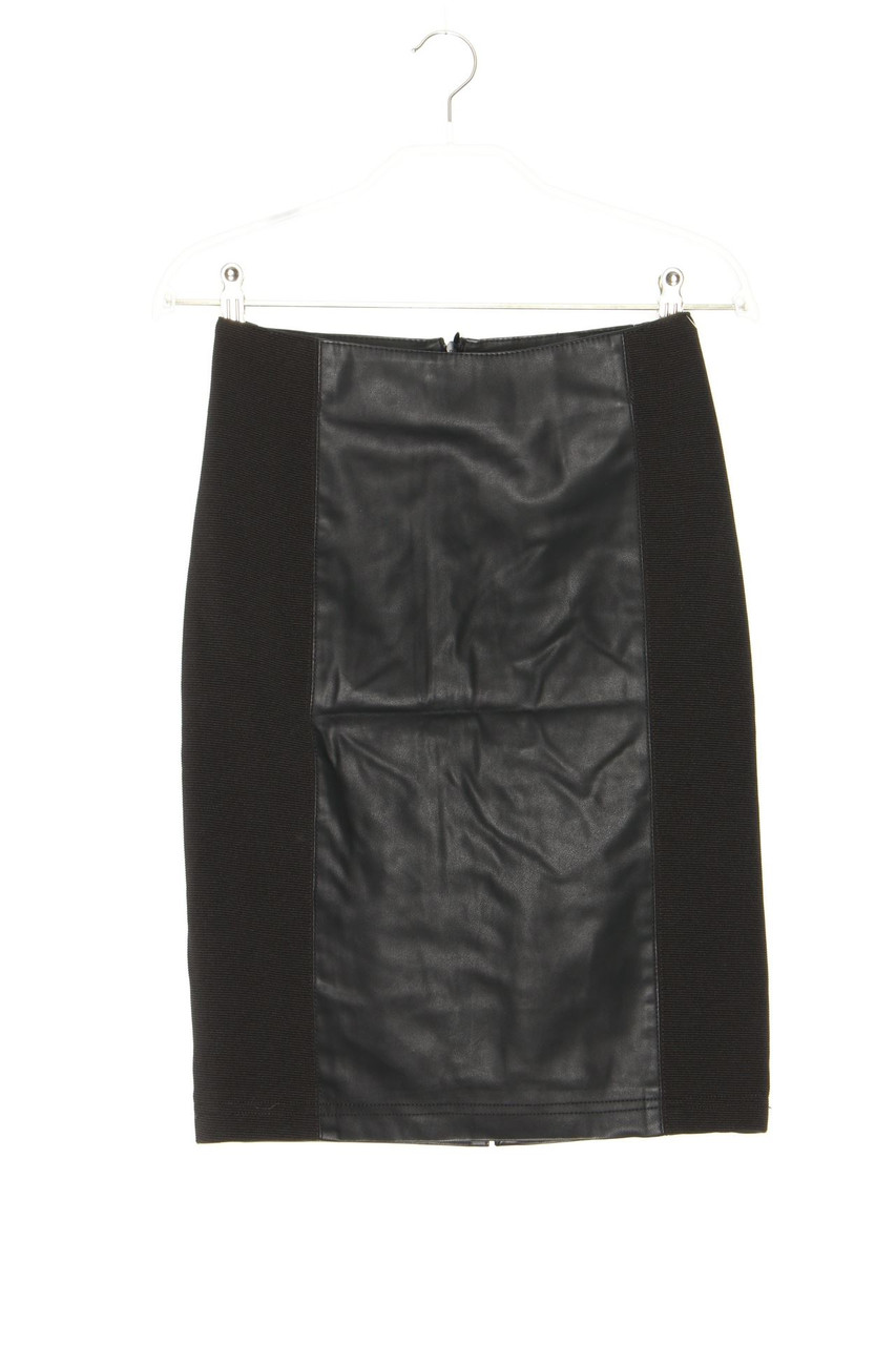 ONLY - Faux Leather-Rock mit Schlitz - D 34