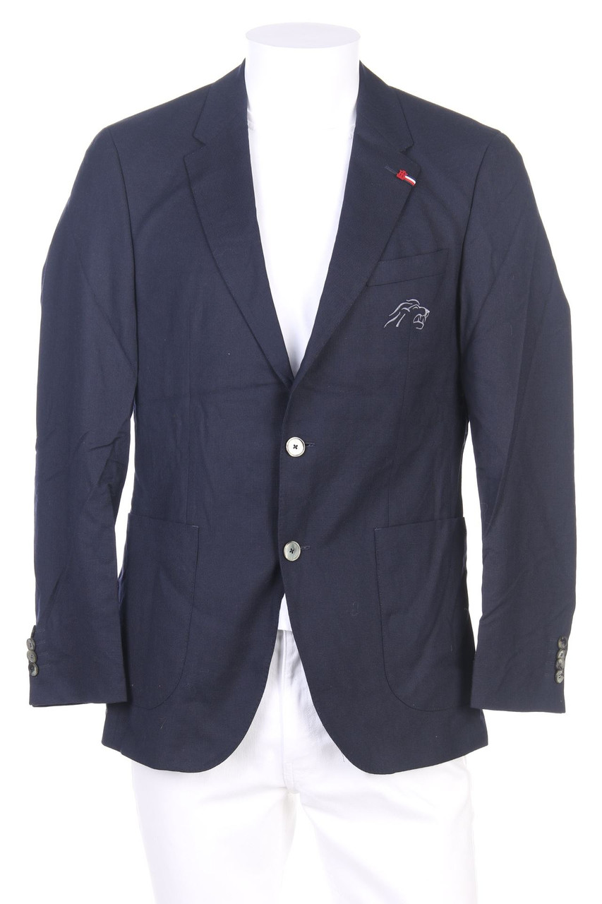 TOMMY HILFIGER - Sakko aus Woll-Mix mit Logo-Plakette - 48