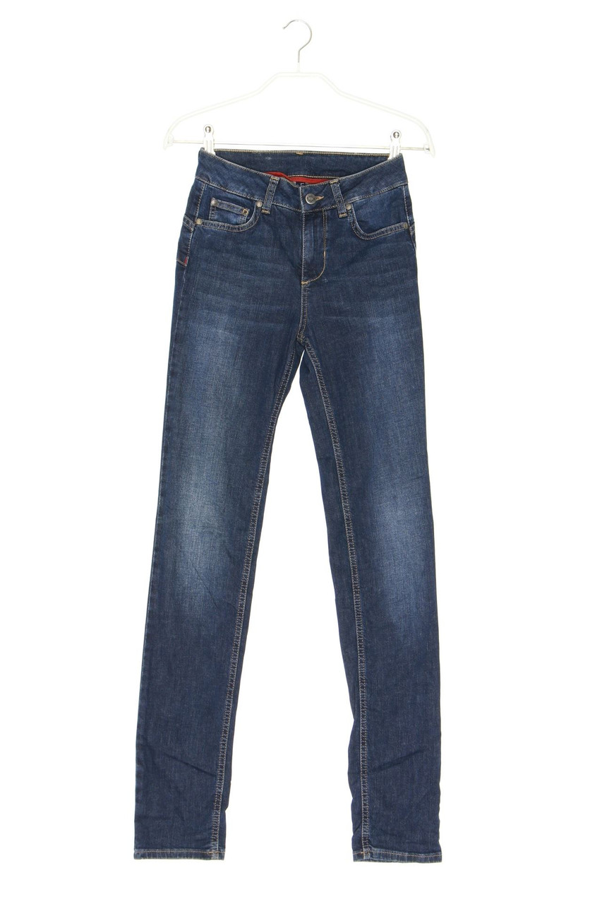 LIU JO - Used Look Skinny-Jeans mit Logo-Applikation - W26
