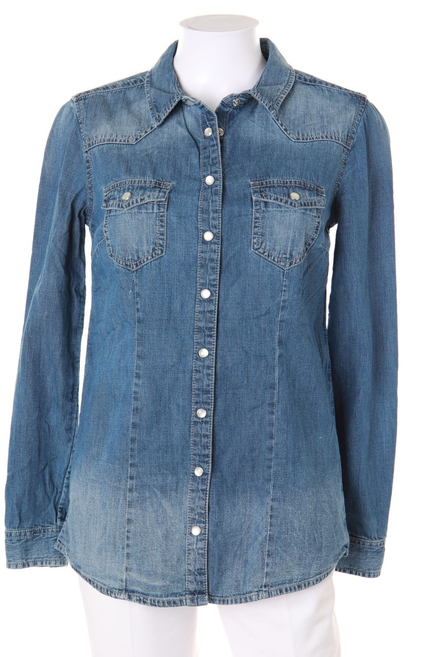 Livre - Used Look-Jeans-Bluse - D 36