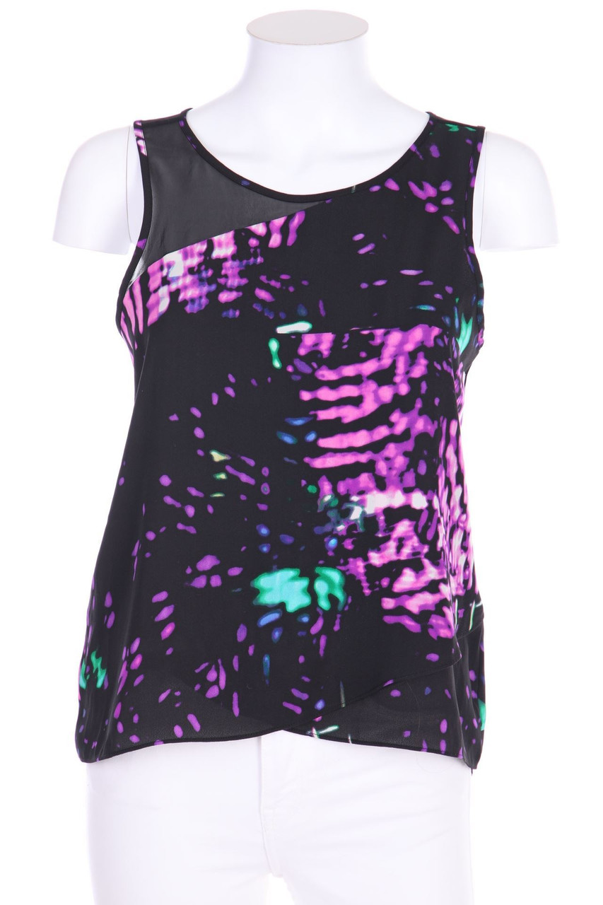 Calvin Klein - Blusentop in Wickel-Optik mit Chiffon - XS