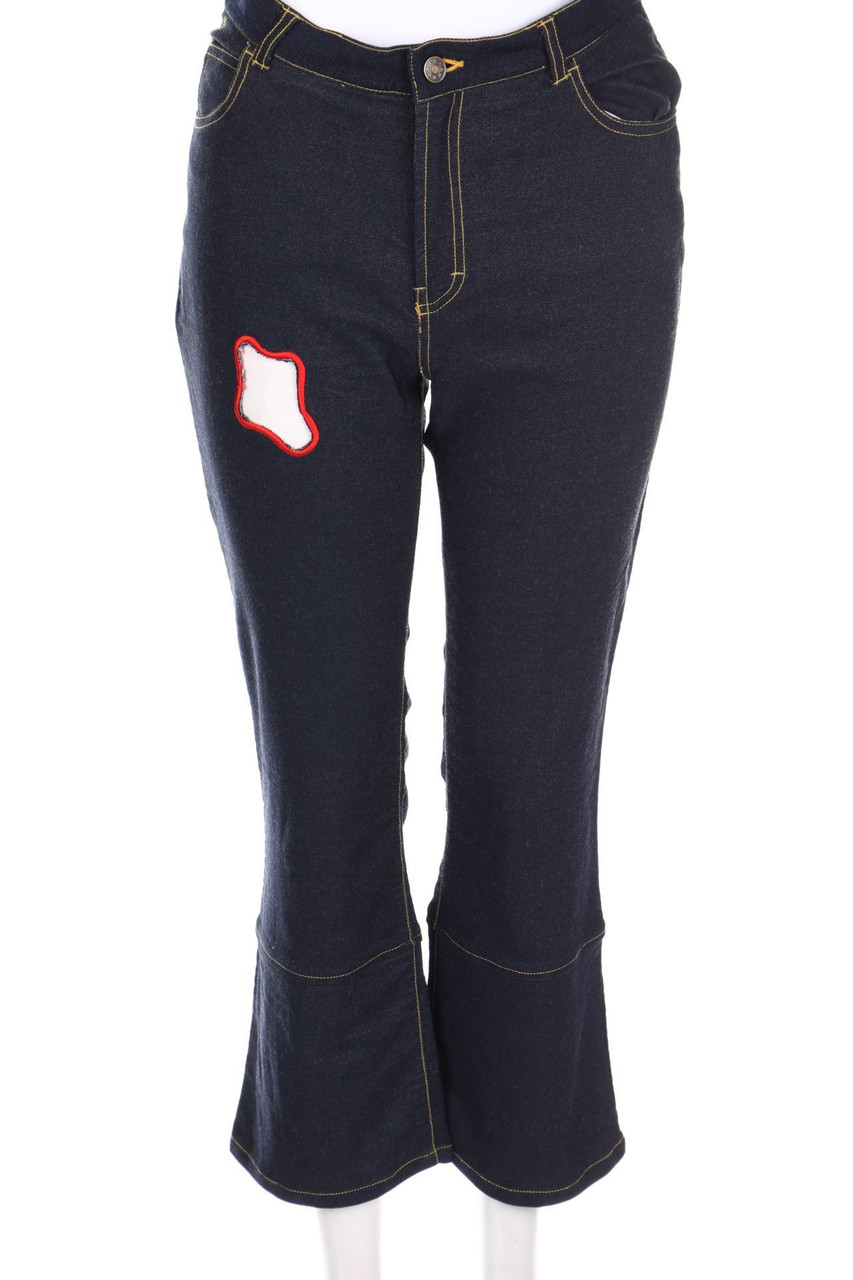 VINTAGE - Y2K-Dark Denim Bootcut-Jeans mit Cut-out - M