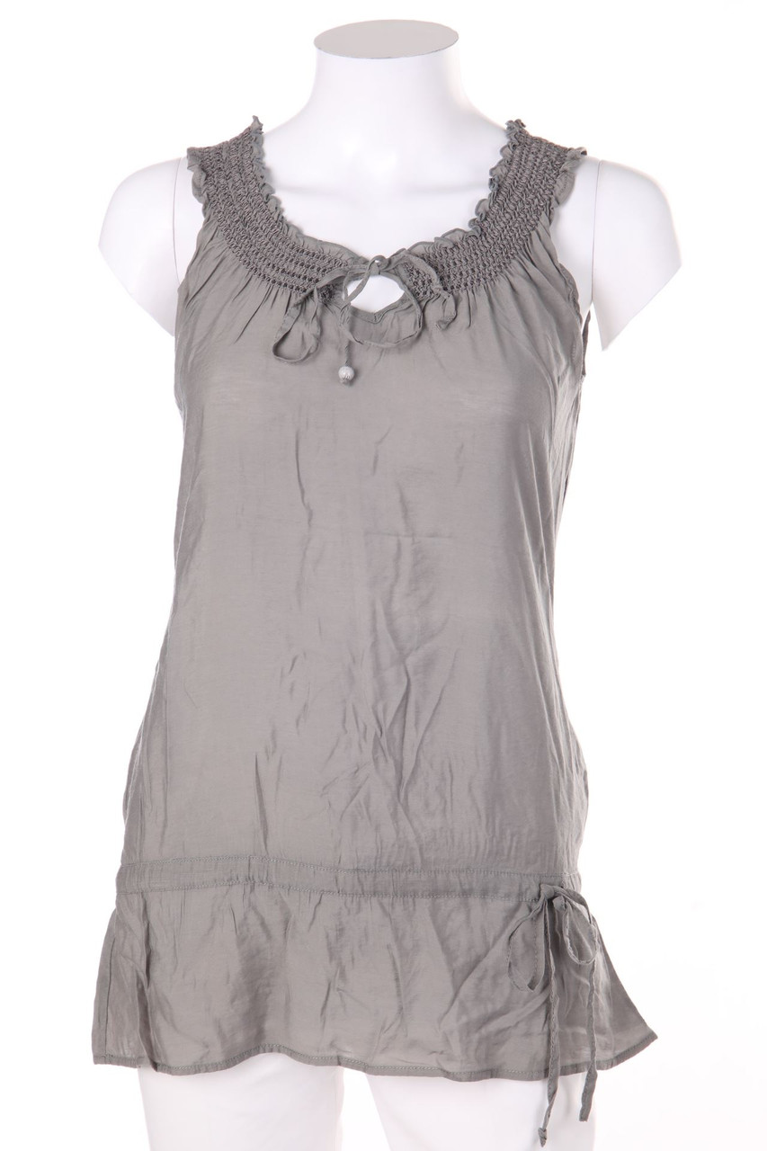 ESPRIT - Blusentop aus Viskose-Mix mit Tunnelzug - D 36