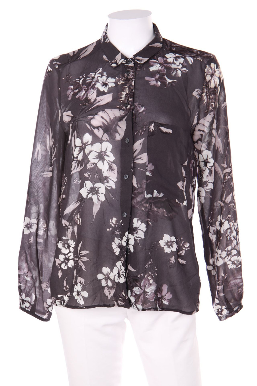 ESPRIT - Hemd-Bluse mit floralem Muster - D 36