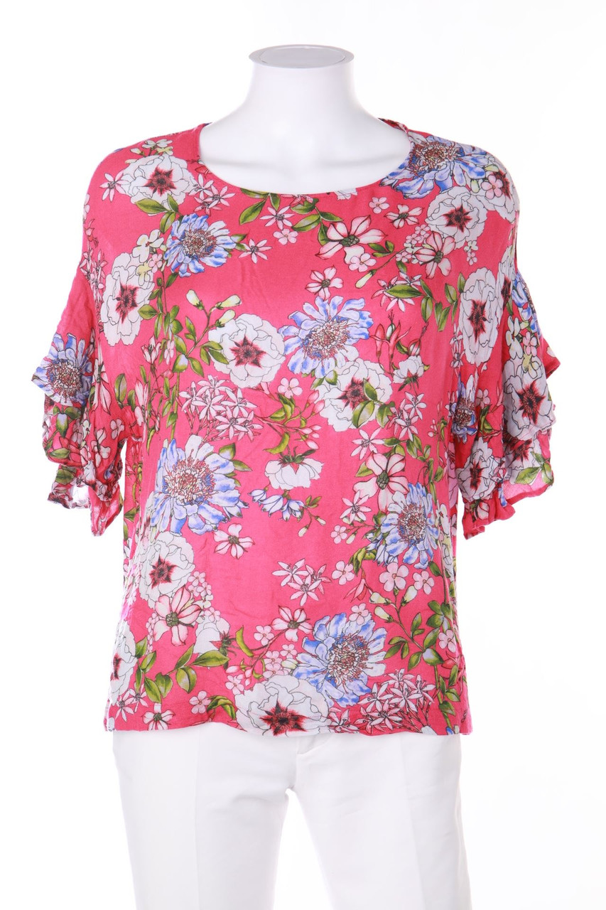 s.Oliver - Volant-Bluse im Layer Look mit Blumen-Print - D 38