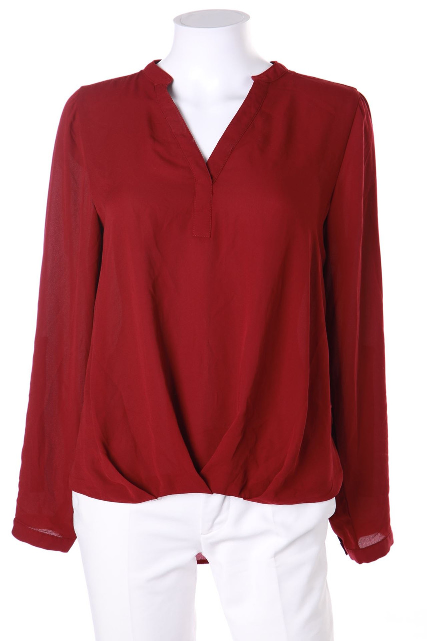 COLLOSEUM - Vokuhila-Tunika-Bluse aus Crêpe mit Krempel-Ärmeln - S