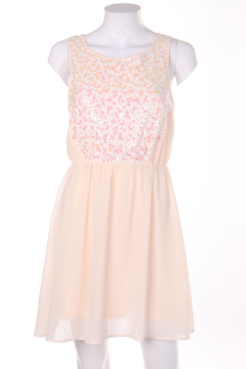 H&M DIVIDED - Chiffon-Kleid mit Pailletten - D 36