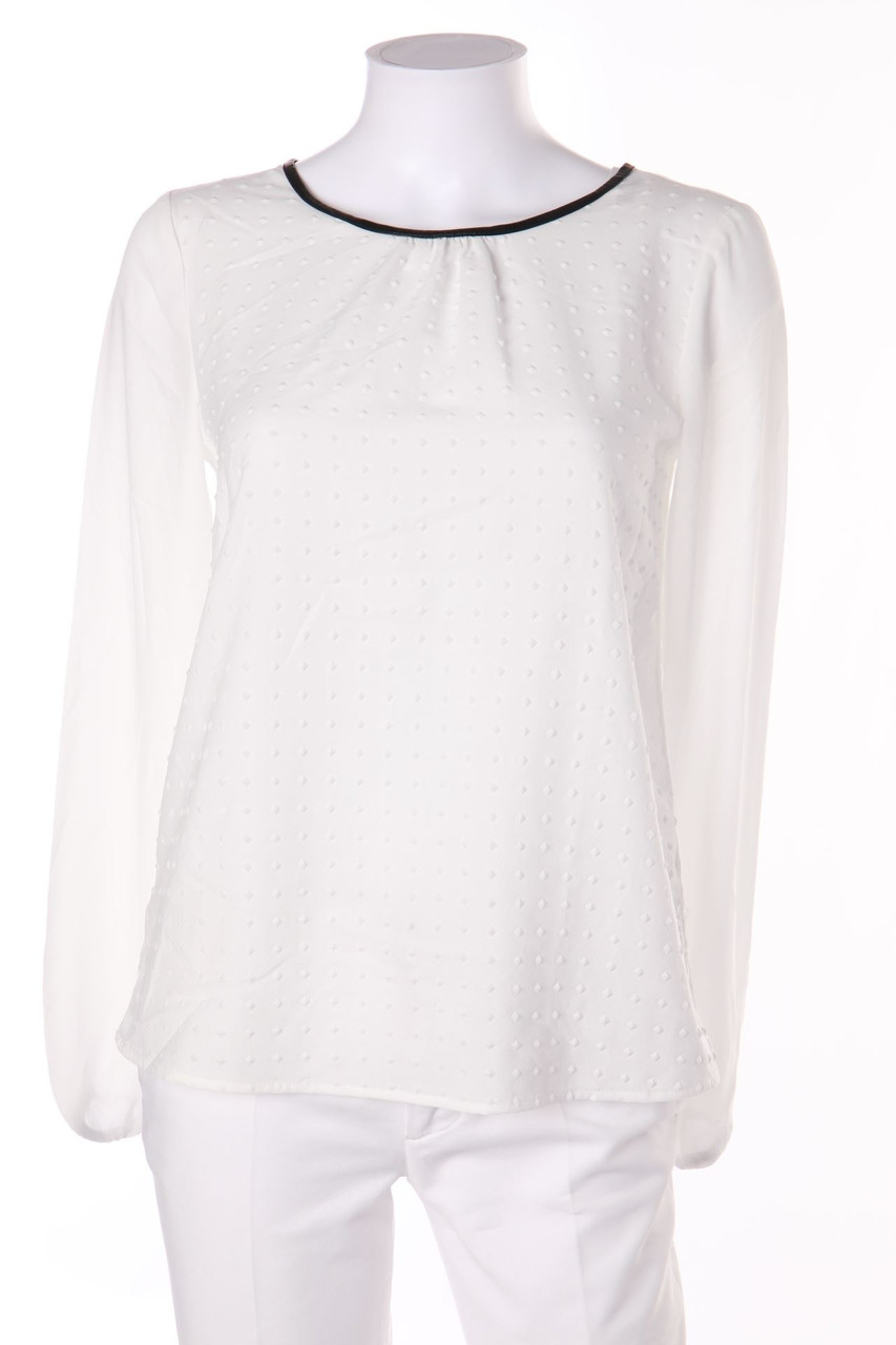 ONLY - Bluse mit Kunstleder-Details - D 34