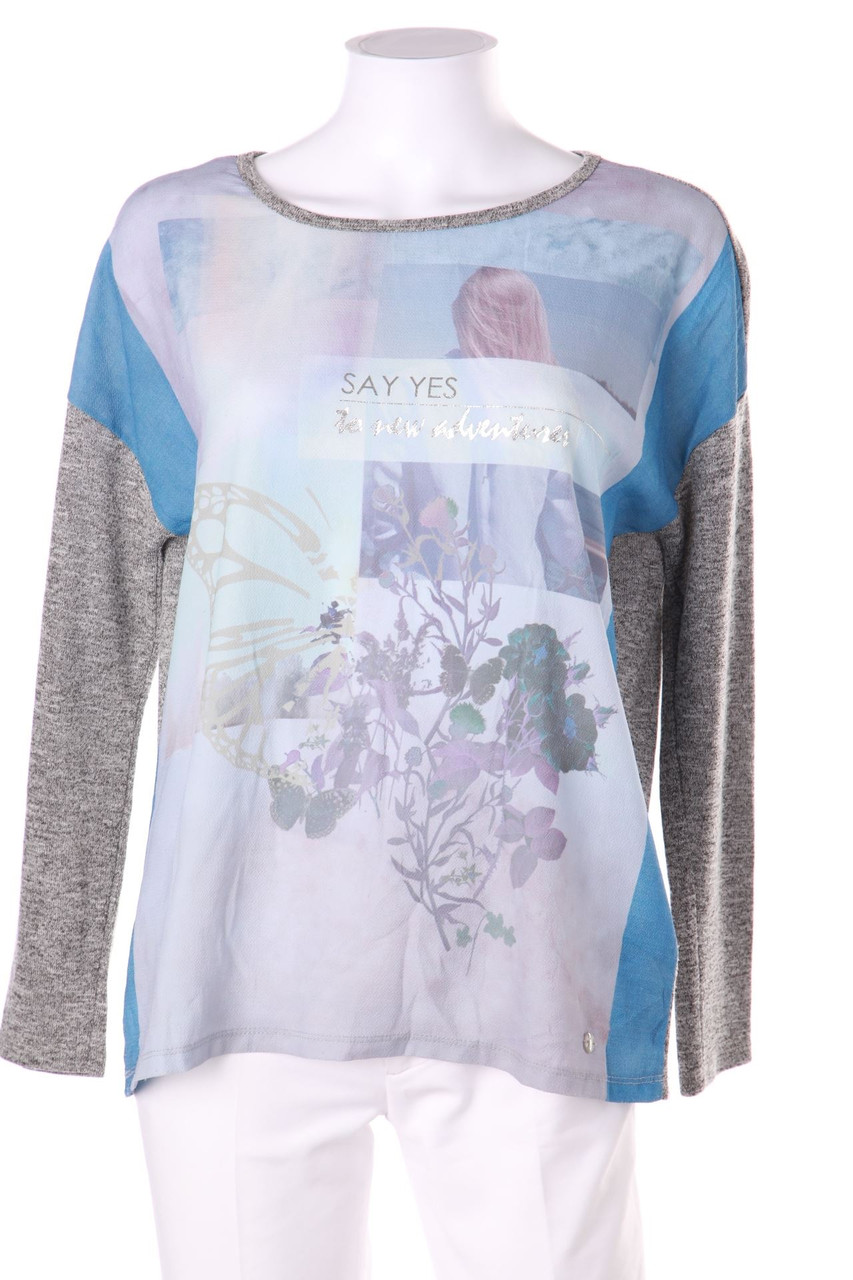 TOM TAILOR - Oversize-Strick-Pullover mit Print - S