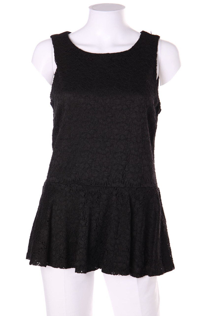 ELLEN TRACY - Blusentop aus Spitze mit Schößchen - M