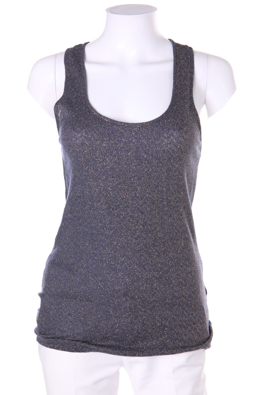 MISIST - Glitzer-Racerback-Top mit Reißverschluss - S