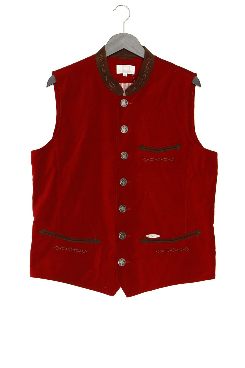 Spieth & Wensky - Trachten-Samt-Weste mit Stickereien - 50