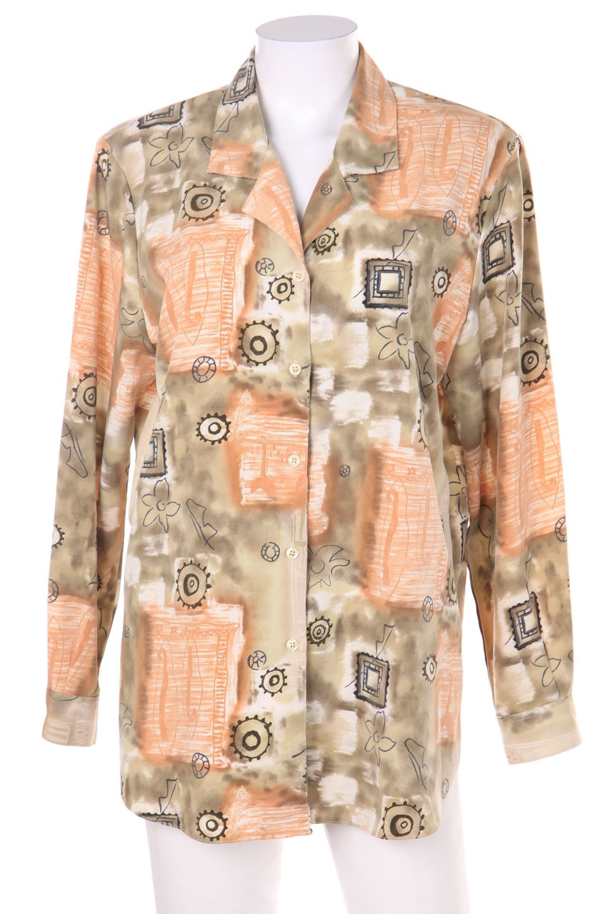 Ohne Label - Bluse mit Print - XL