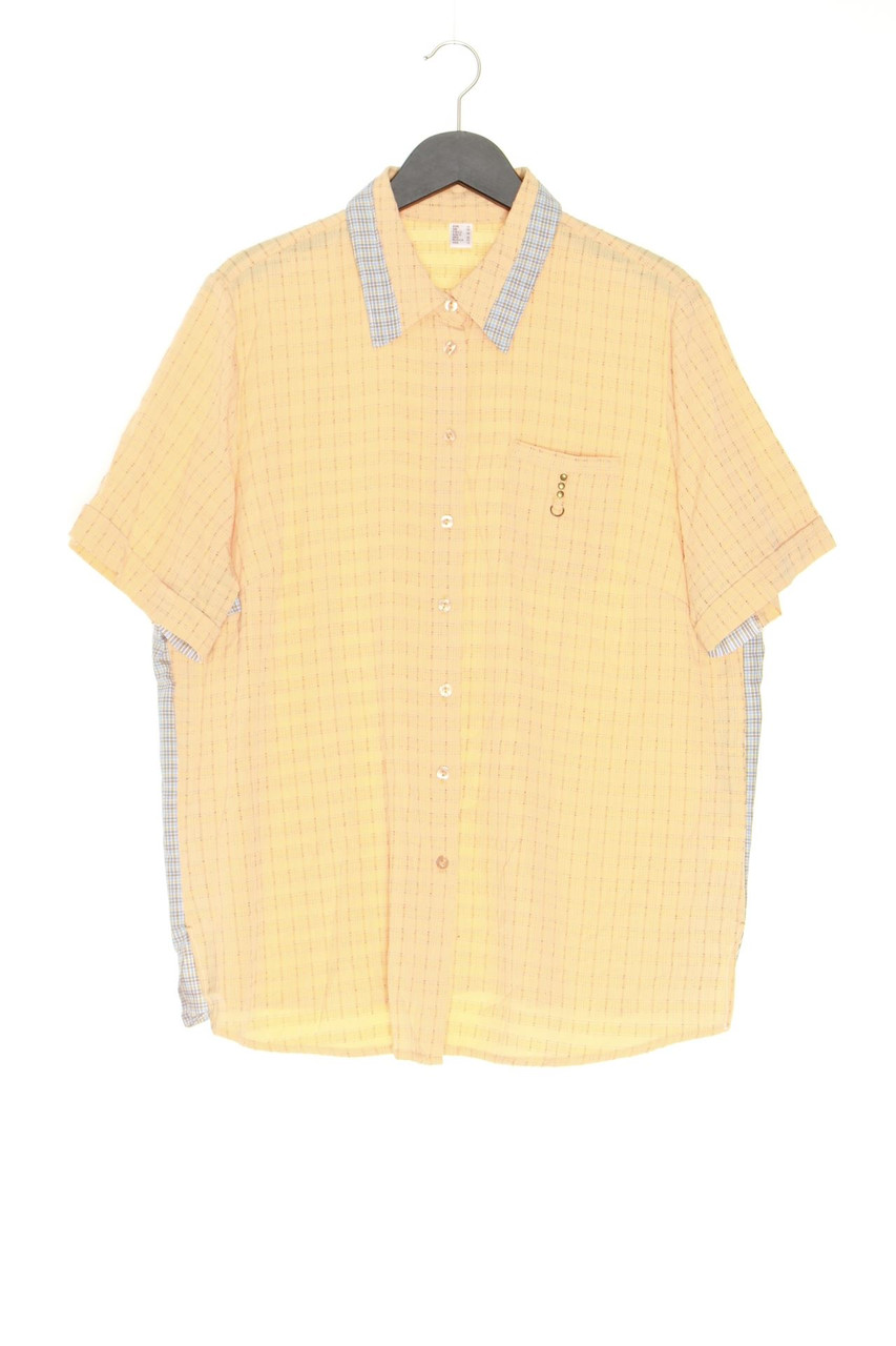 VINTAGE - Hemd-Bluse mit kurzem Ärmel mit Karo-Muster - D 44