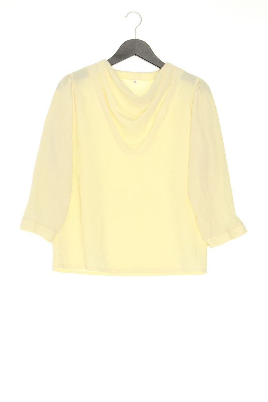 VINTAGE - Bluse mit 7/8-Ärmel mit Wasserfall-Ausschnitt - D 36