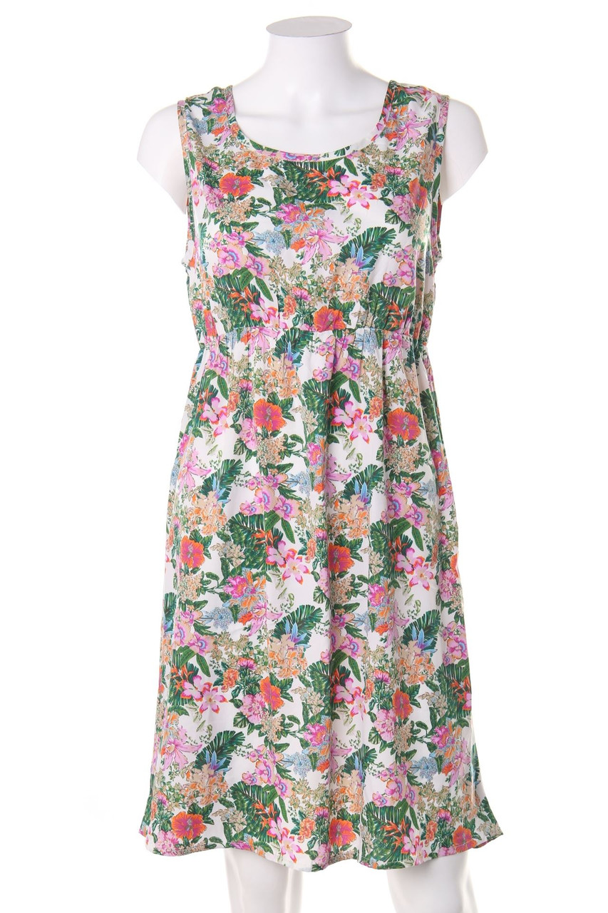 ellen amber - Satin-Kleid mit Blumen-Print - M