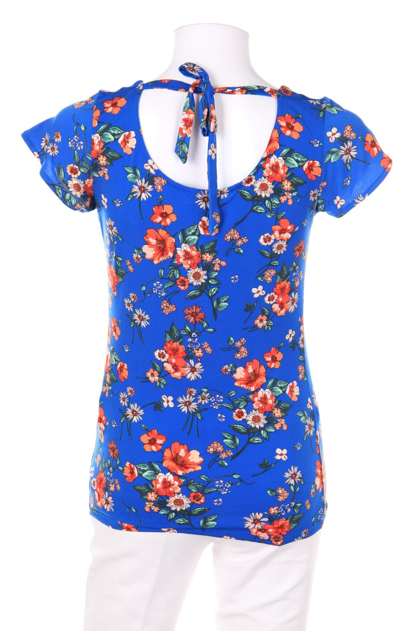 orsay - Kurzarm-Shirt mit floralem Muster - D 36