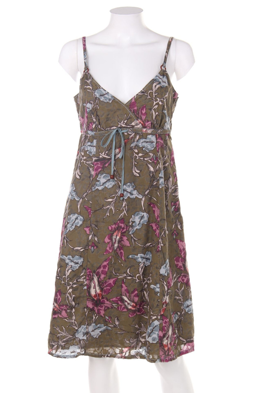 ESPRIT - Kleid in Wickel-Optik mit Blumen-Print - D 38
