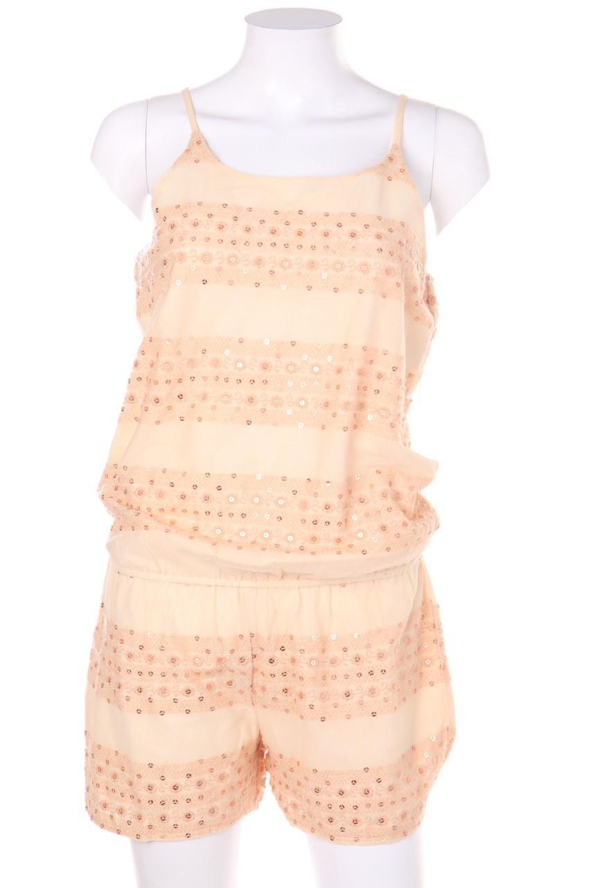 SISLEY - Spitzen-Playsuit mit Pailletten - M