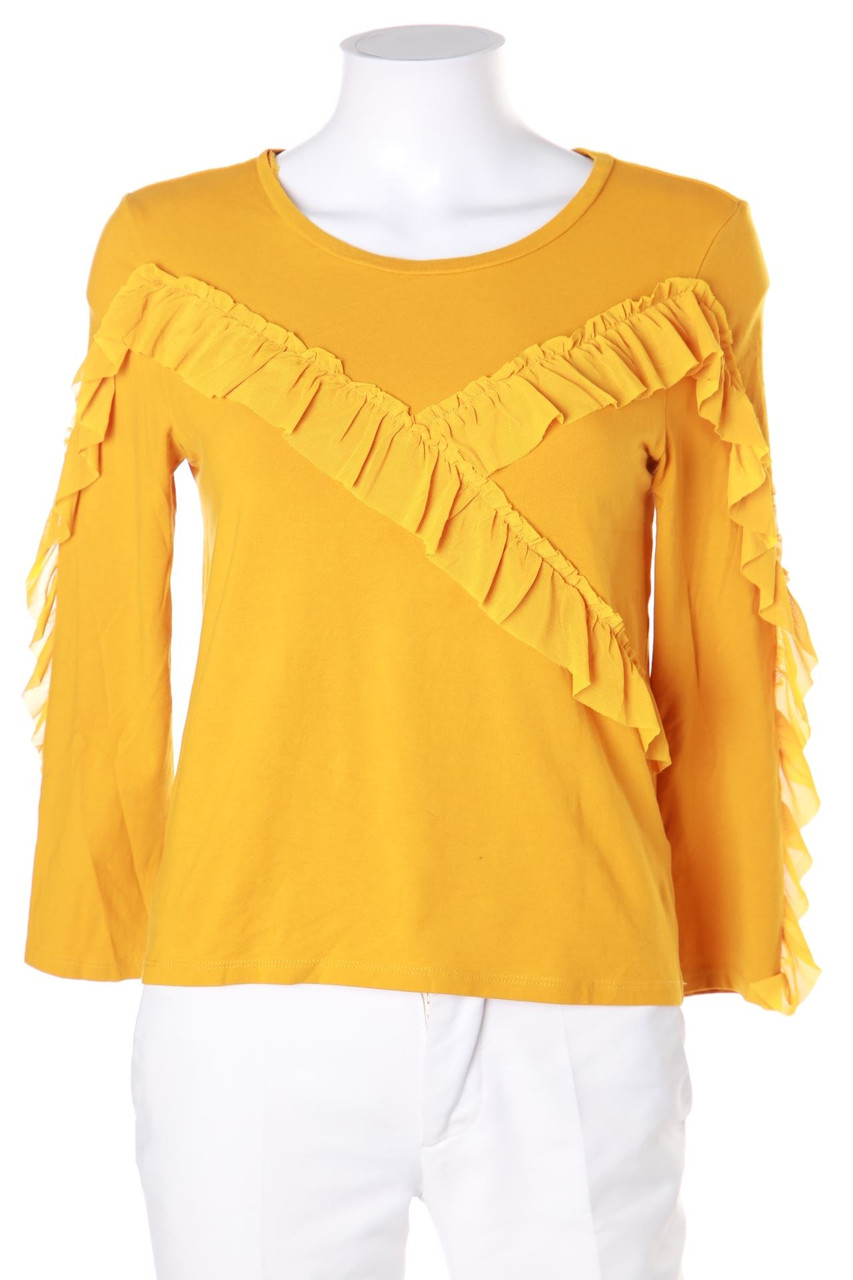 MONKI - T-Shirt mit Rüschen - S